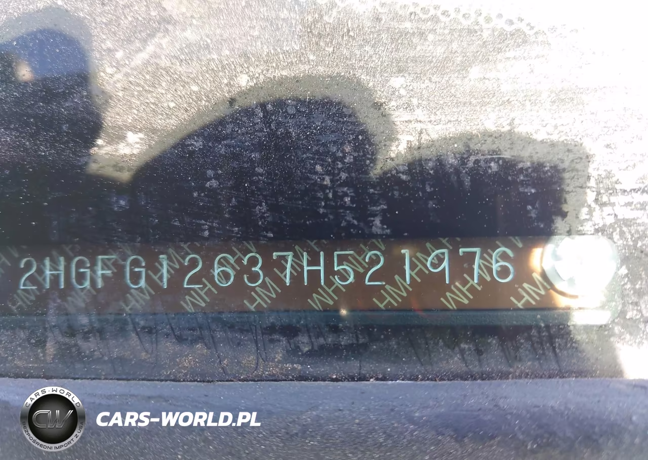 2007 Honda Civic Lx VIN:2HGFG12637H521976 - 9