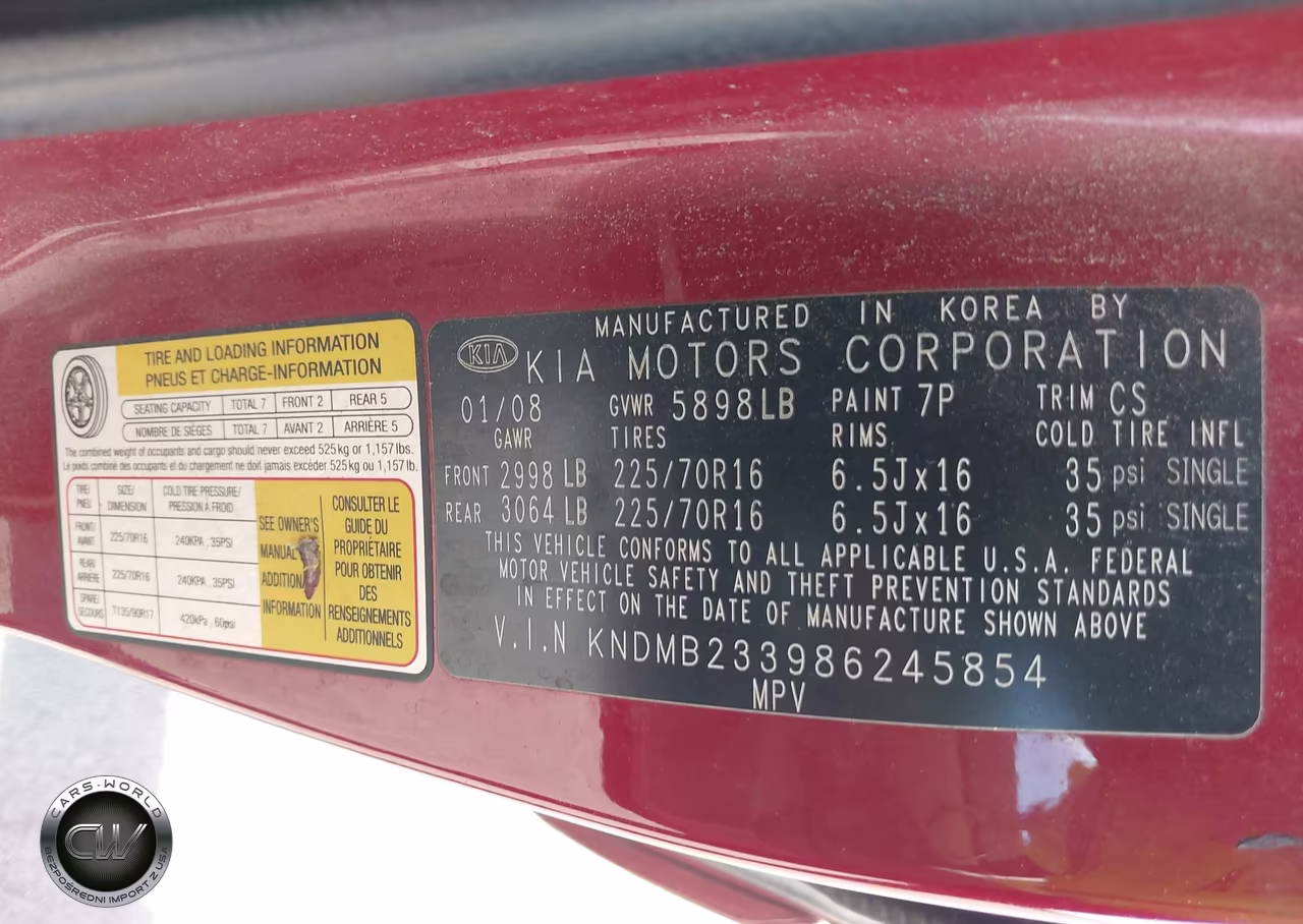 2008 Kia Sedona Lx VIN:KNDMB233986245854 - 9