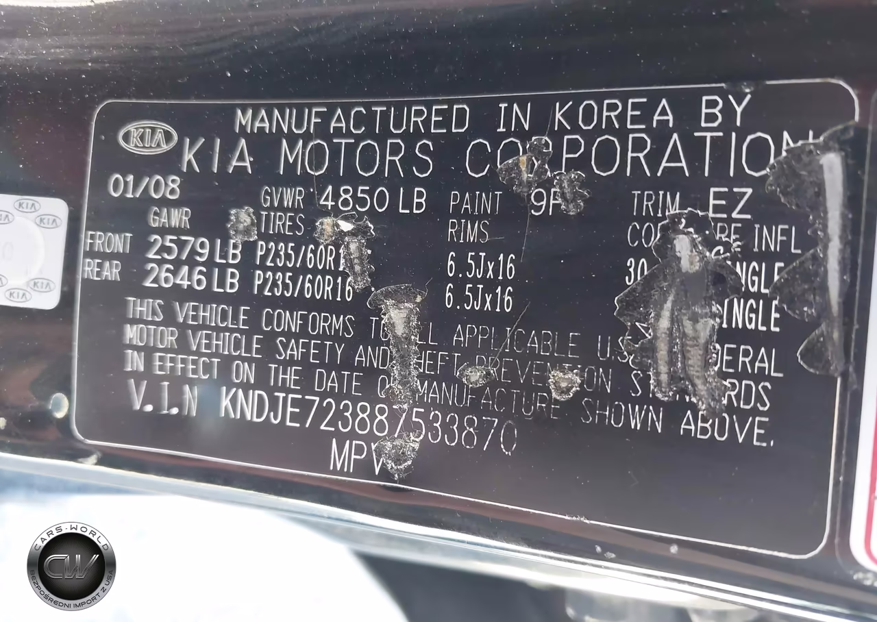 2008 Kia Sportage Lx V6 VIN:KNDJE723887533870 - 9