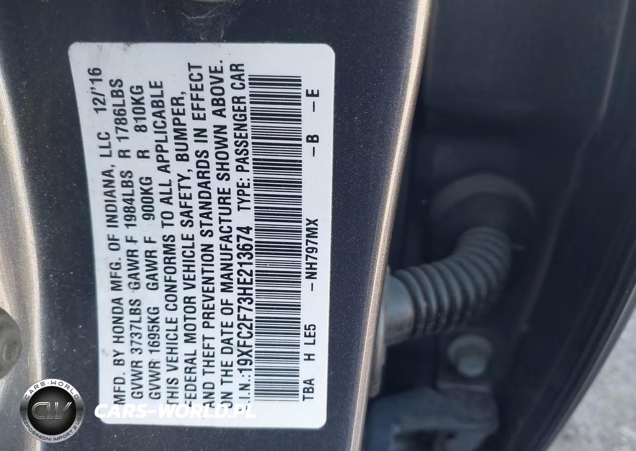 2017 Honda Civic Ex VIN:19XFC2F73HE213674 - 9