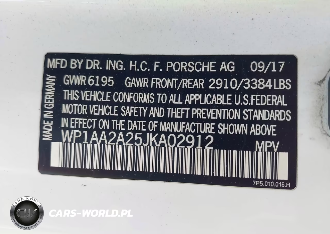 2018 Porsche Cayenne Platinum Edition VIN:WP1AA2A25JKA02912 - 9