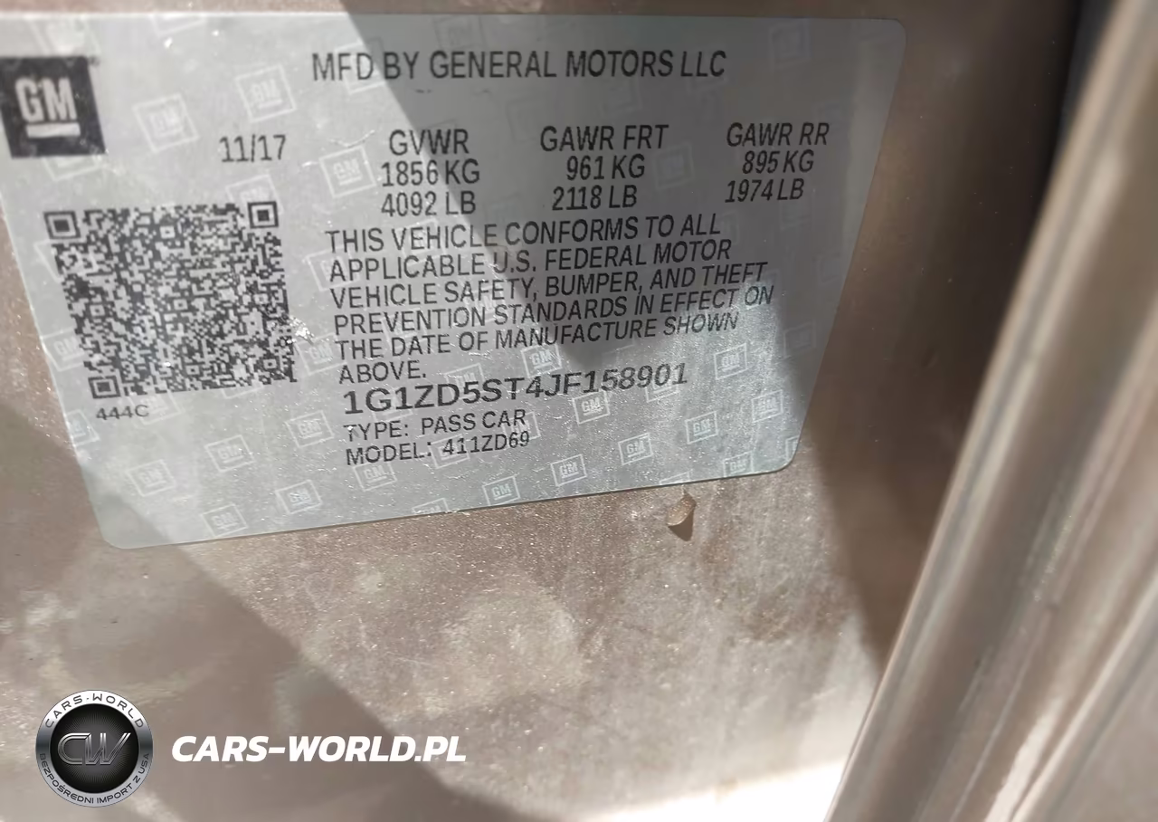 2018 Chevrolet Malibu Lt VIN:1G1ZD5ST4JF158901 - 9