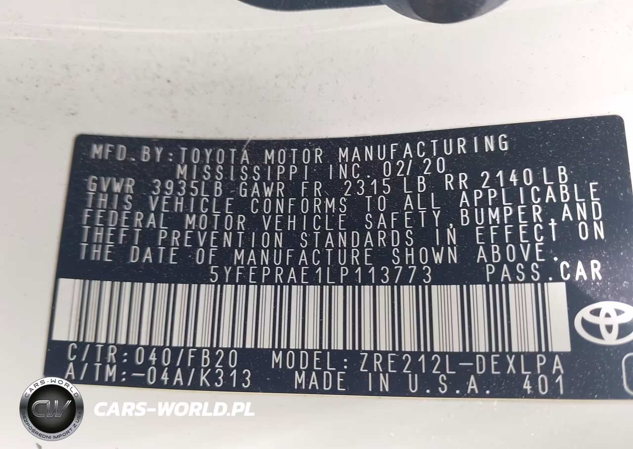 2020 Toyota Corolla Le VIN:5YFEPRAE1LP113773 - 9