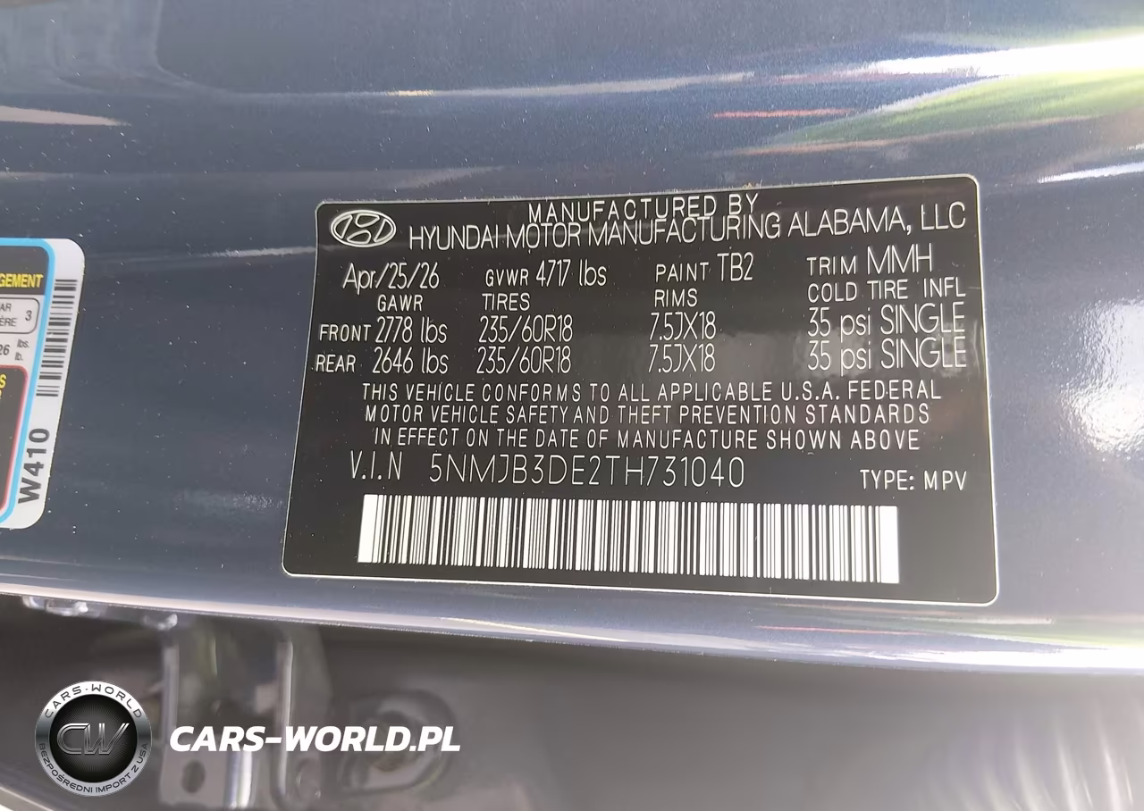 2026 Hyundai Tucson Sel VIN:5NMJB3DE2TH731040 - 9