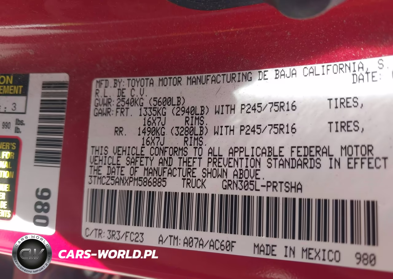 2023 Toyota Tacoma Sr5 V6 VIN:3TMCZ5ANXPM586885 - 9