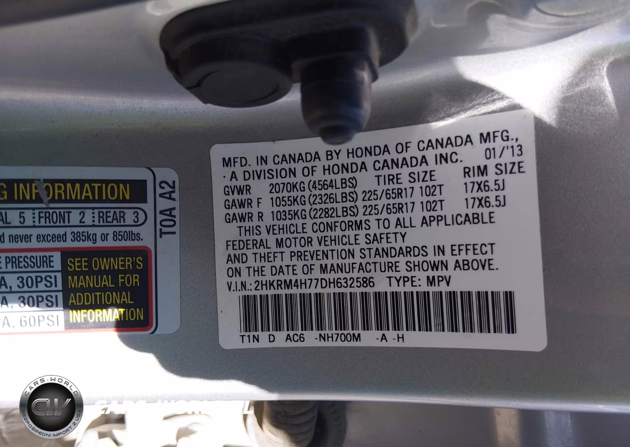 2013 Honda Cr-V Ex-L VIN:2HKRM4H77DH632586 - 9