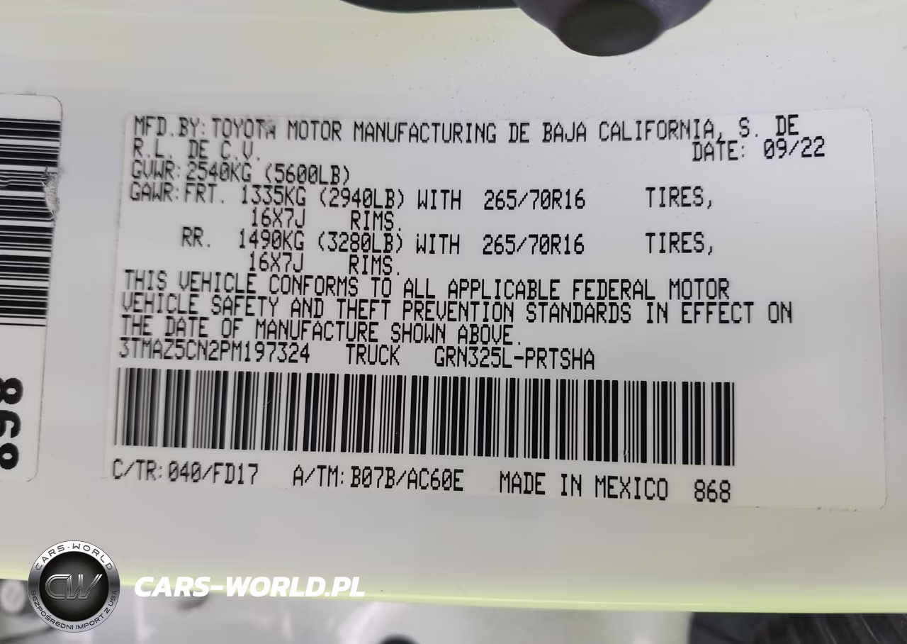 2023 Toyota Tacoma Trd Off Road VIN:3TMAZ5CN2PM197324 - 9