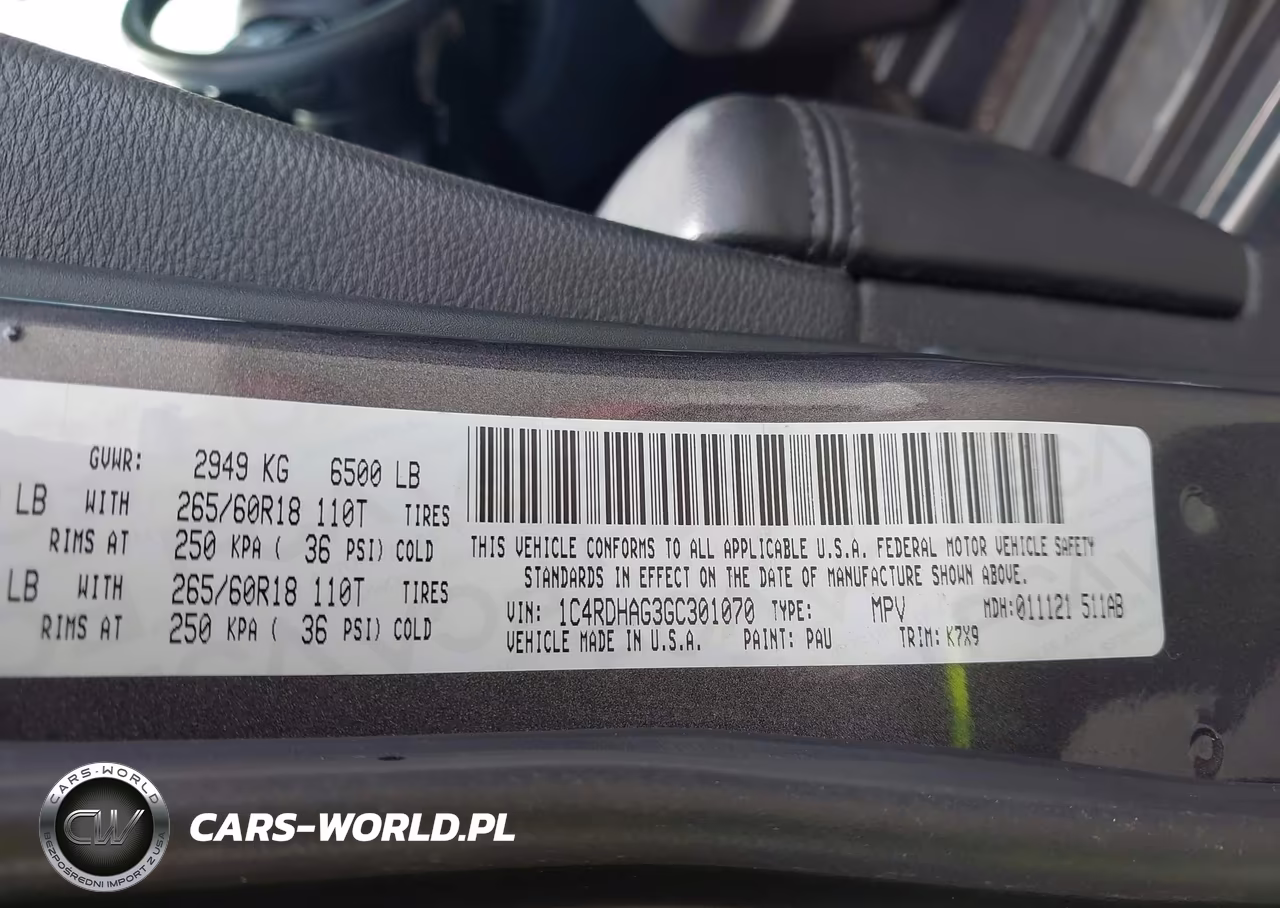 2016 Dodge Durango Sxt VIN:1C4RDHAG3GC301070 - 9
