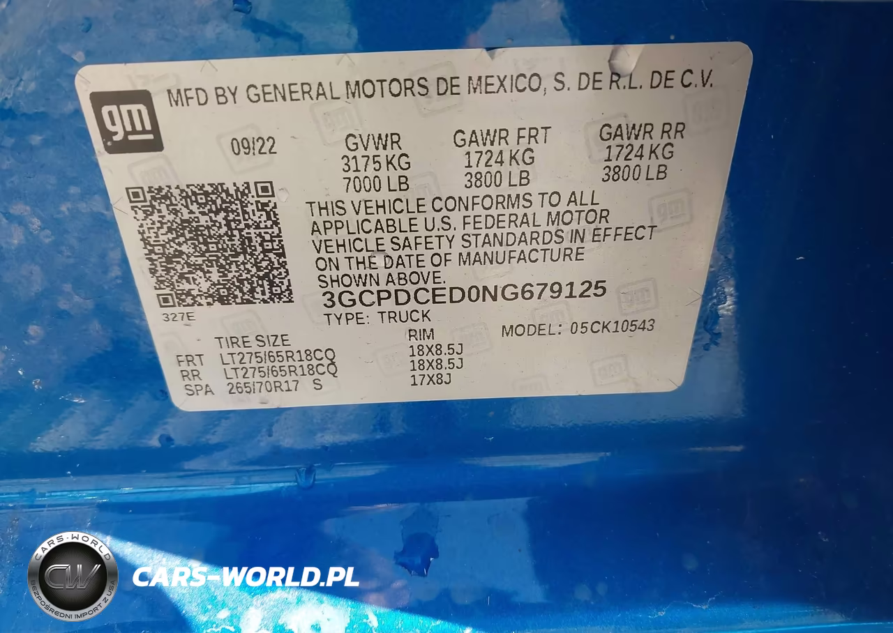 2022 Chevrolet Silverado 1500 4Wd Short Bed Custom Trail Boss VIN:3GCPDCED0NG679125 - 9