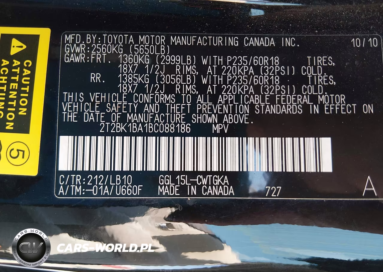 2011 Lexus Rx 350 VIN:2T2BK1BA1BC088186 - 9