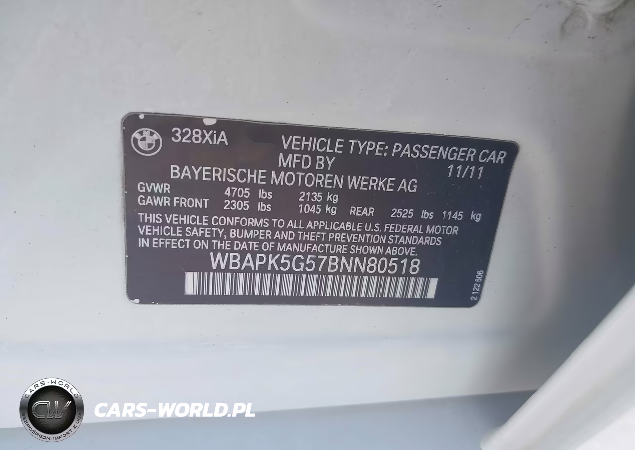 2011 BMW 328I xDrive VIN:WBAPK5G57BNN80518 - 9