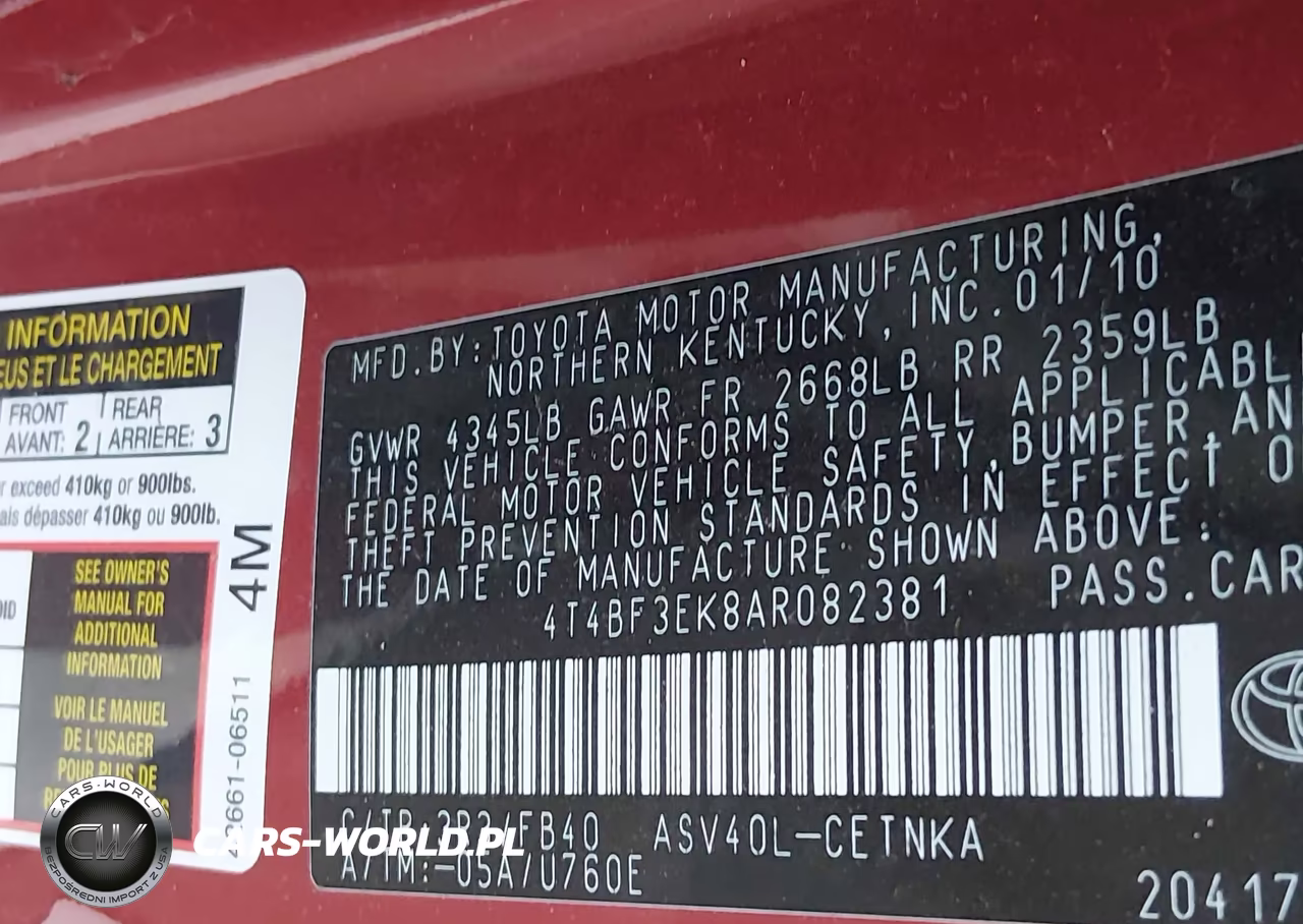 2010 Toyota Camry Le VIN:4T4BF3EK8AR082381 - 9