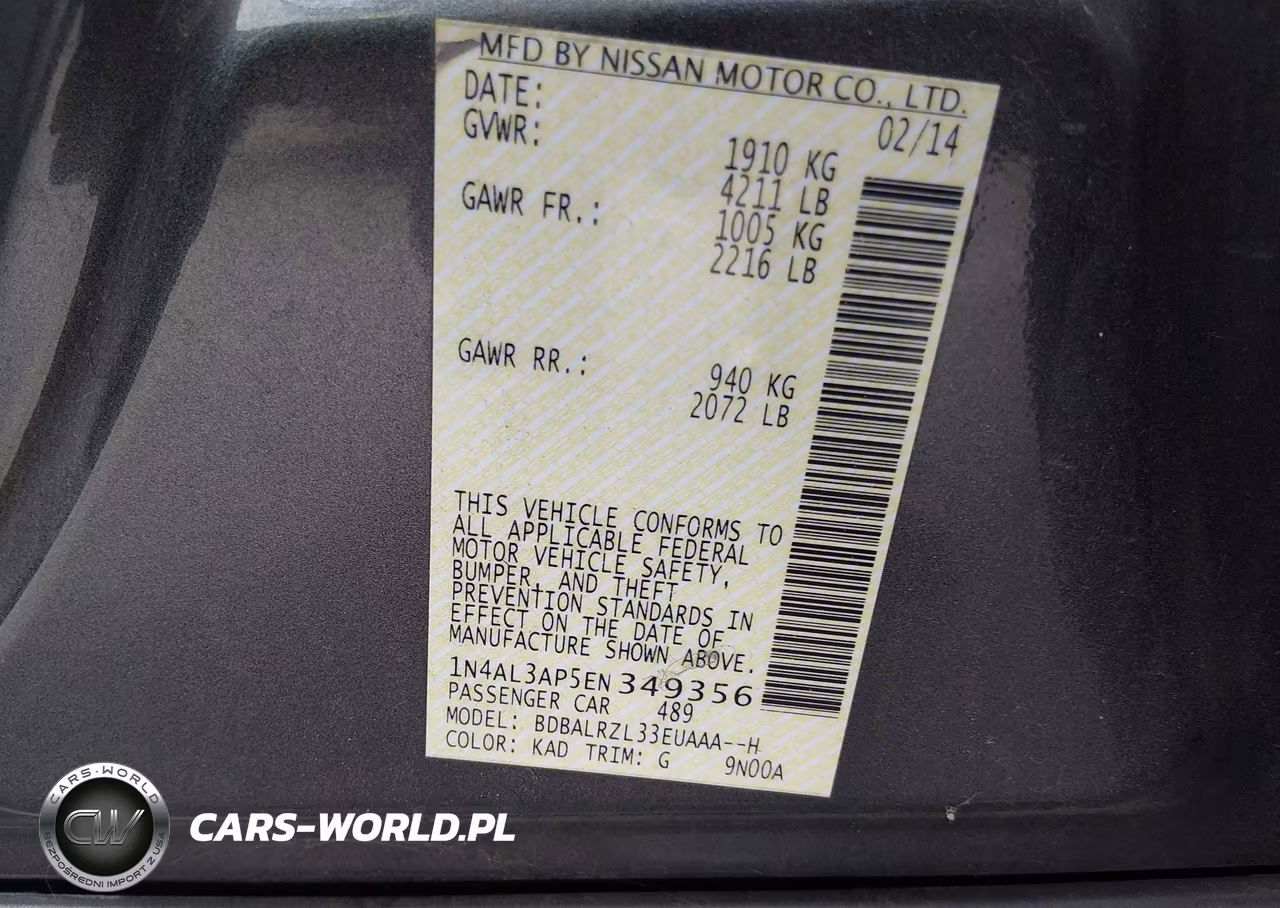 2014 Nissan Altima 2.5 S VIN:1N4AL3AP5EN349356 - 9