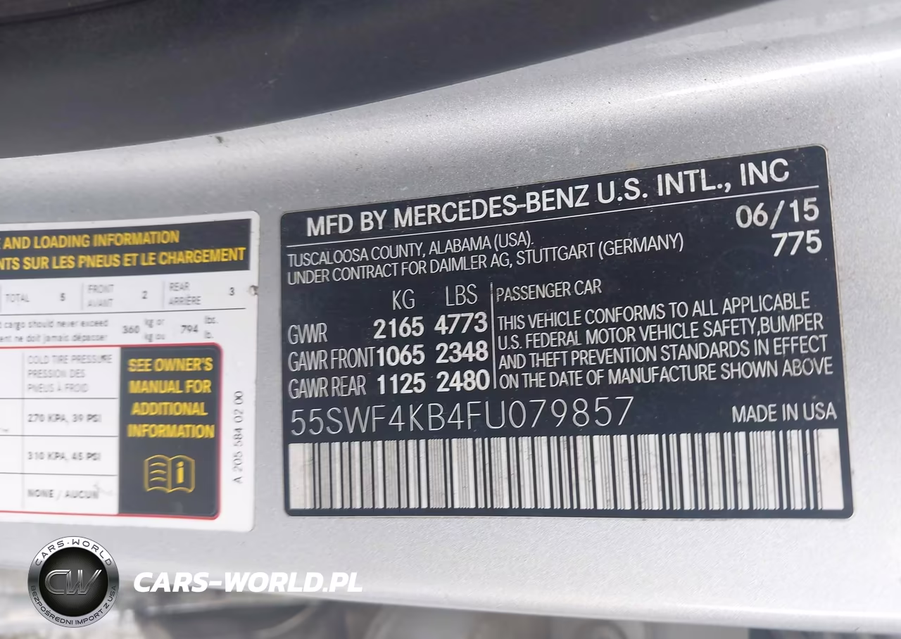 2015 Mercedes-Benz C 300 4Matic VIN:55SWF4KB4FU079857 - 9