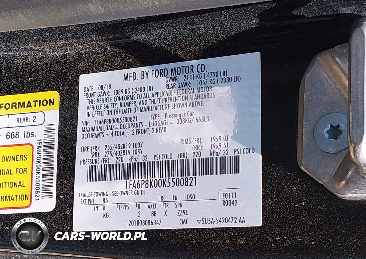 2019 Ford Mustang Bullitt VIN:1FA6P8K00K5500821 - 9
