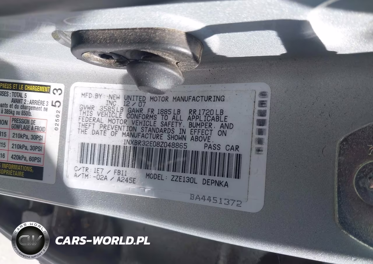 2008 Toyota Corolla Le VIN:1NXBR32E08Z048865 - 9