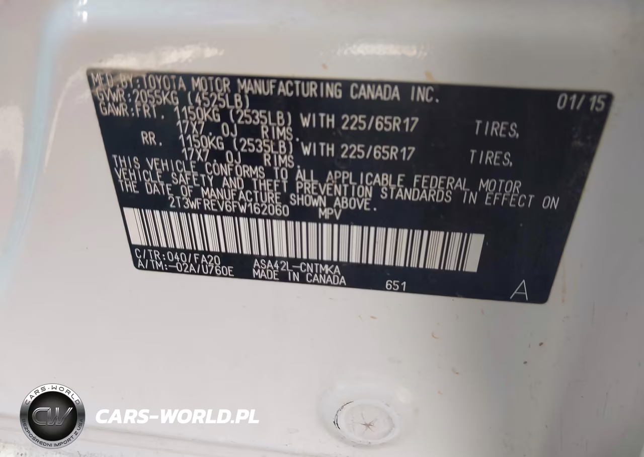 2015 Toyota Rav4 Xle VIN:2T3WFREV6FW162060 - 9