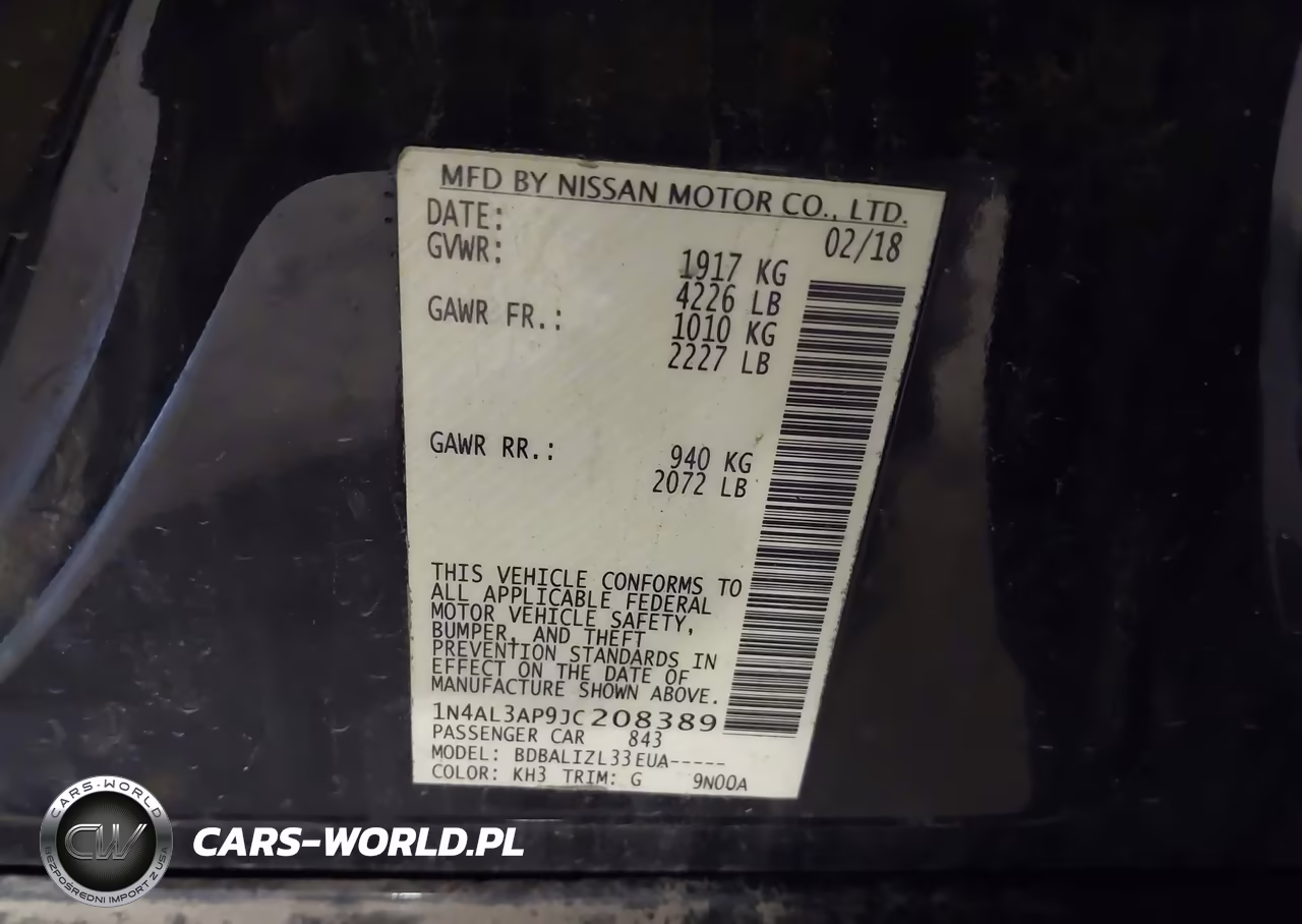 2018 Nissan Altima 2.5 Sv VIN:1N4AL3AP9JC208389 - 9