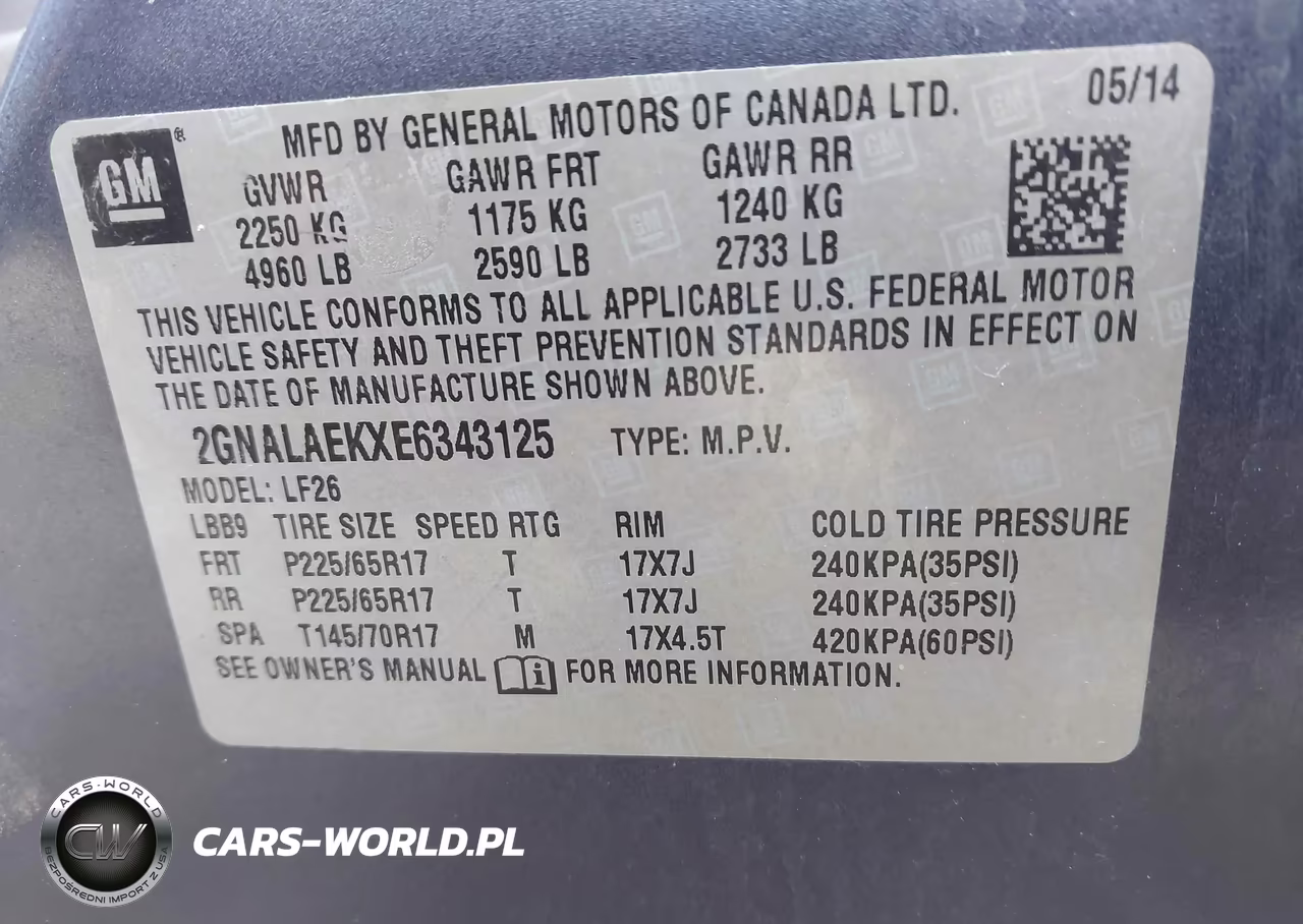 2014 Chevrolet Equinox Ls VIN:2GNALAEKXE6343125 - 9