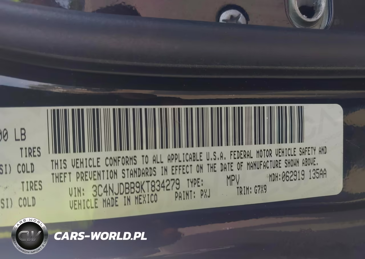 2019 Jeep Compass Latitude 4X4 VIN:3C4NJDBB9KT834279 - 9