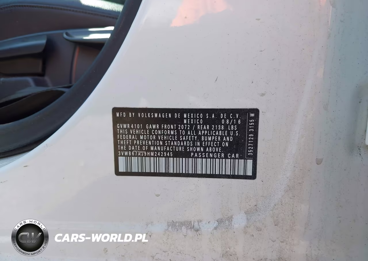 2017 Volkswagen Jetta 1.4T Se VIN:3VWB67AJ9HM242945 - 9
