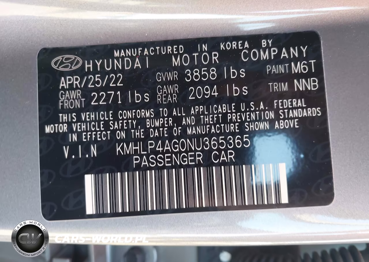 2022 Hyundai Elantra Limited VIN:KMHLP4AG0NU365365 - 9