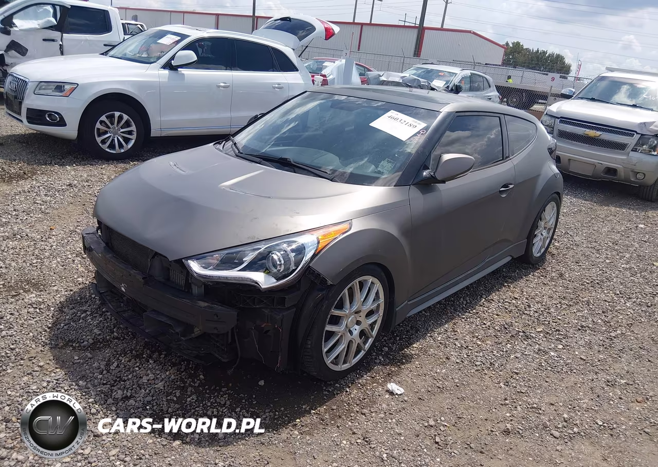 2014 Hyundai Veloster Turbo W-Blue VIN:KMHTC6AE2EU185939 - 2