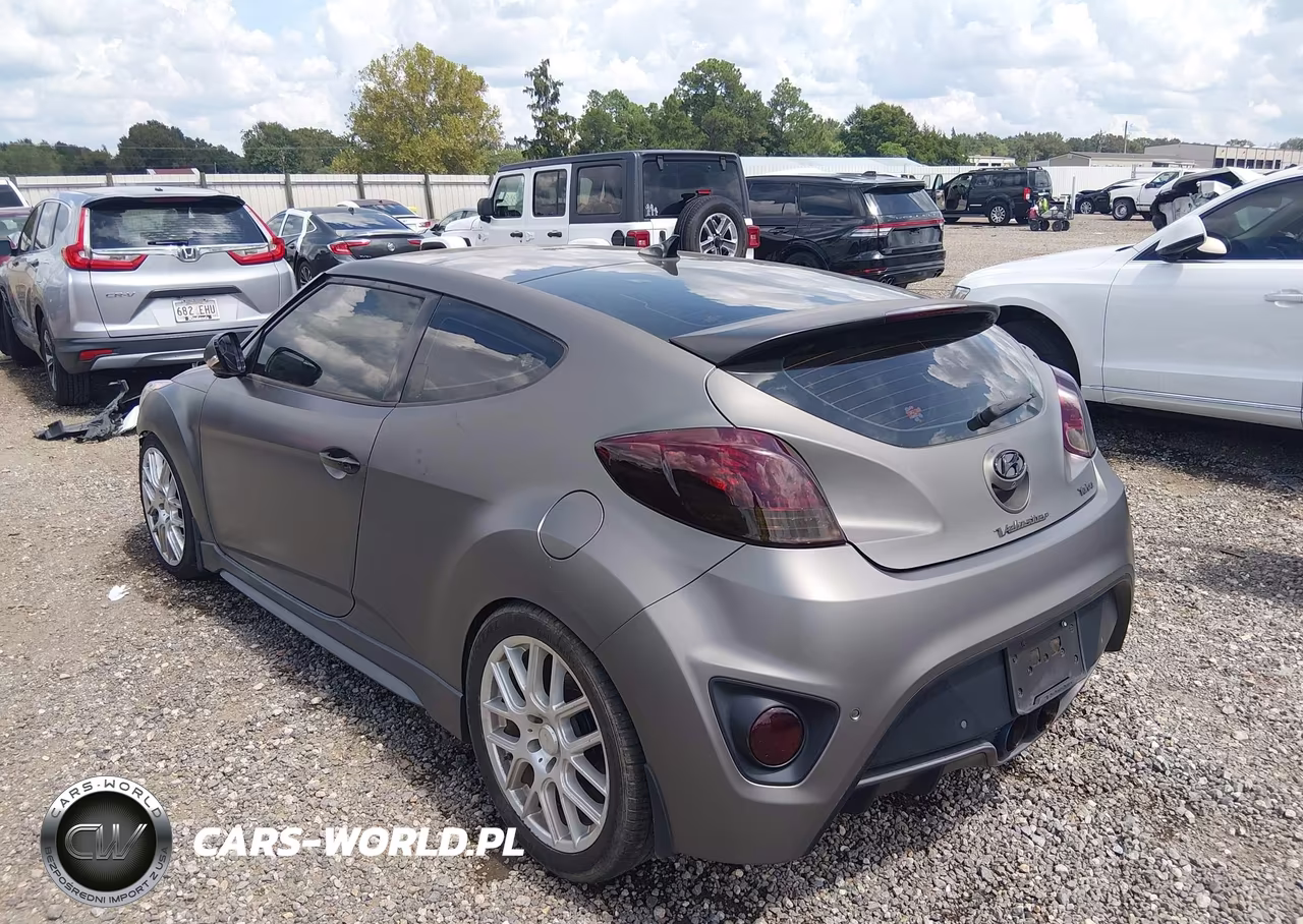 2014 Hyundai Veloster Turbo W-Blue VIN:KMHTC6AE2EU185939 - 3
