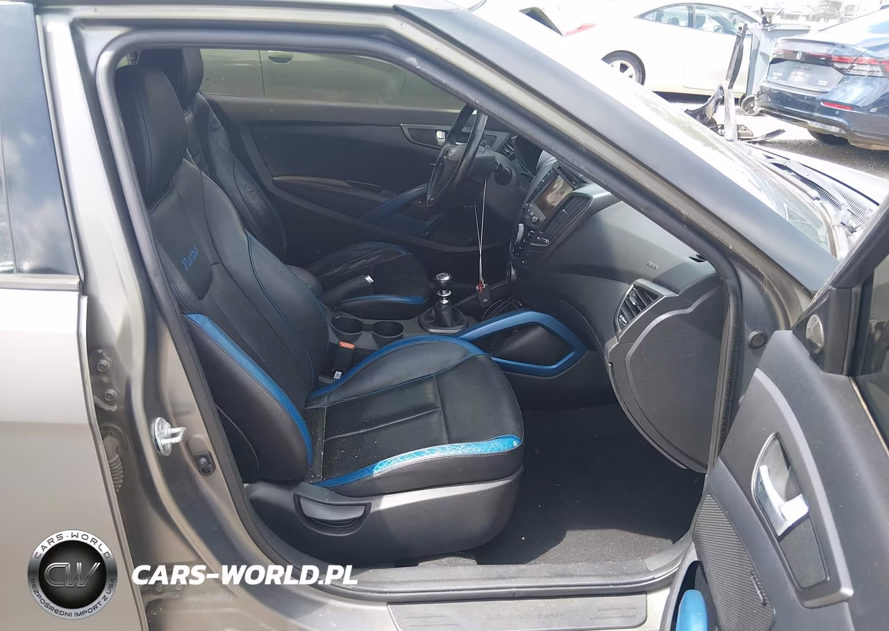 2014 Hyundai Veloster Turbo W-Blue VIN:KMHTC6AE2EU185939 - 5