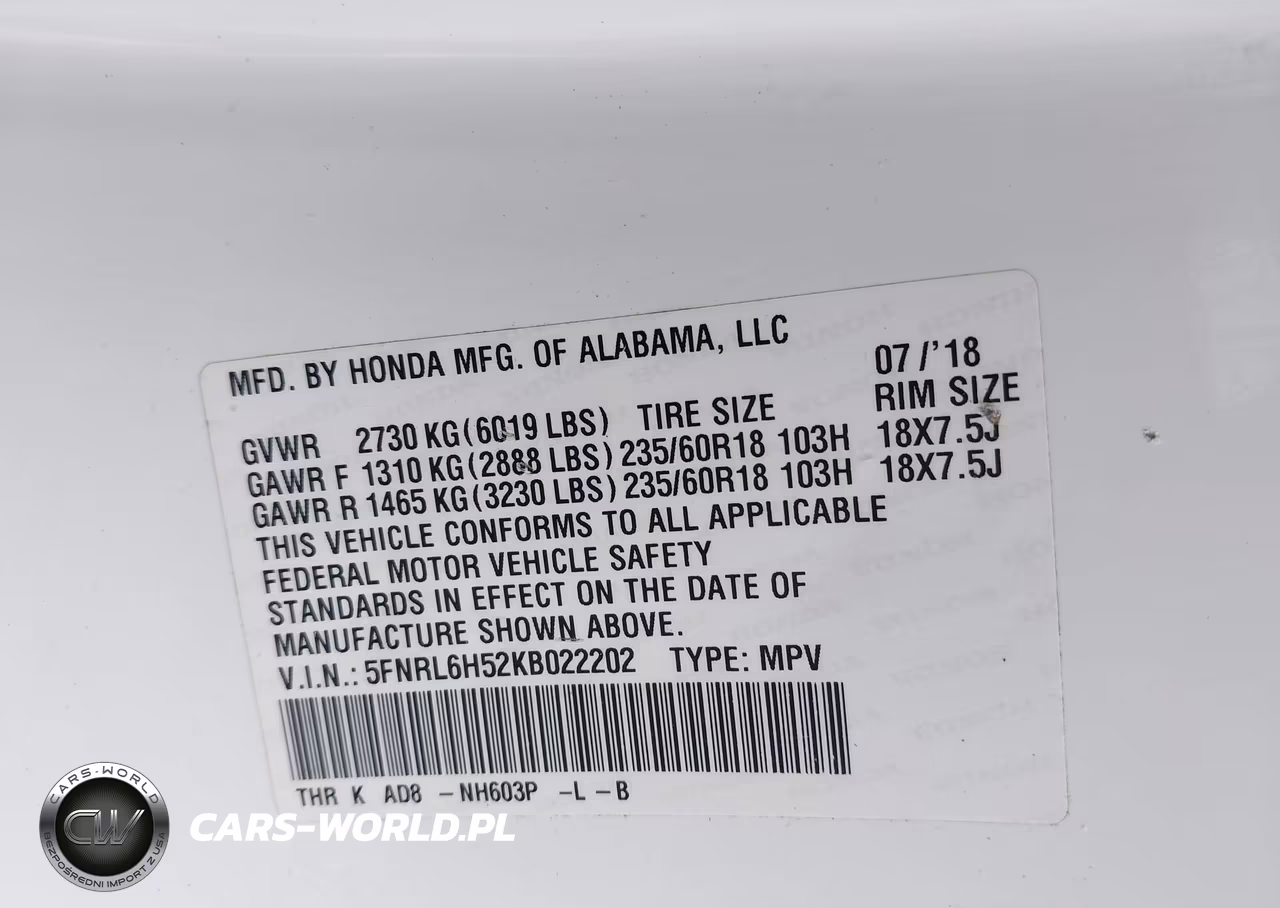 2019 Honda Odyssey Ex VIN:5FNRL6H52KB022202 - 9