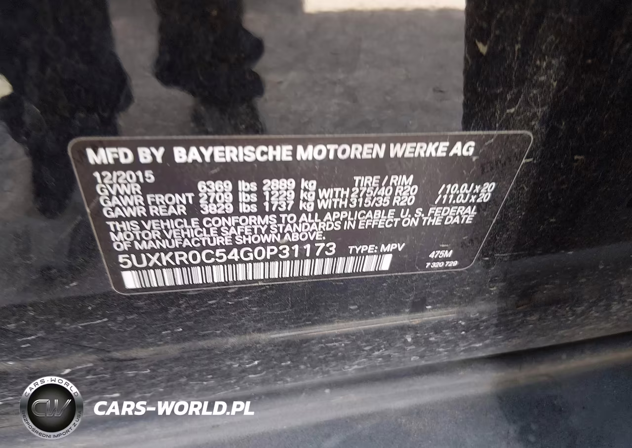2016 BMW X5 xDrive35I VIN:5UXKR0C54G0P31173 - 9