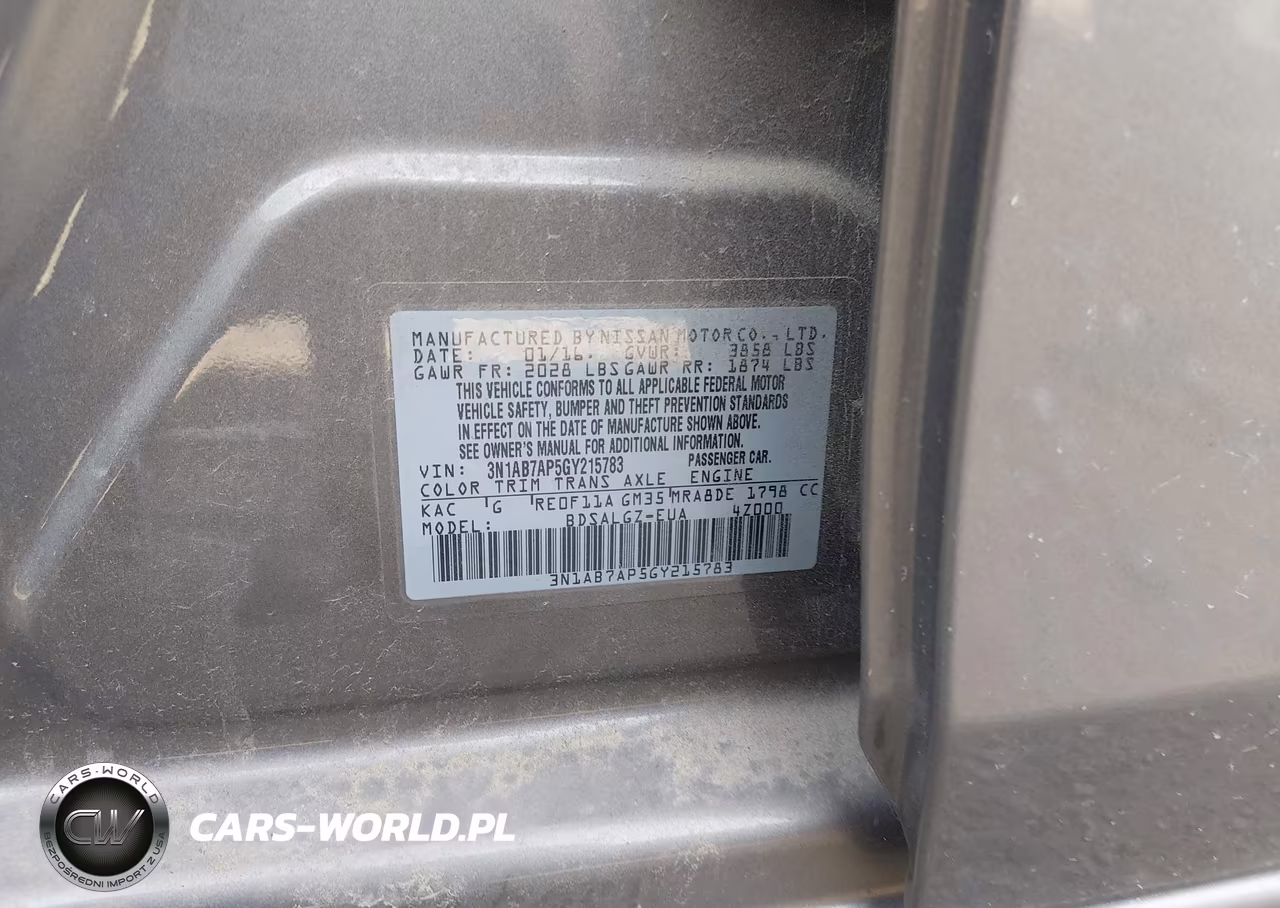 2016 Nissan Sentra Sl VIN:3N1AB7AP5GY215783 - 9