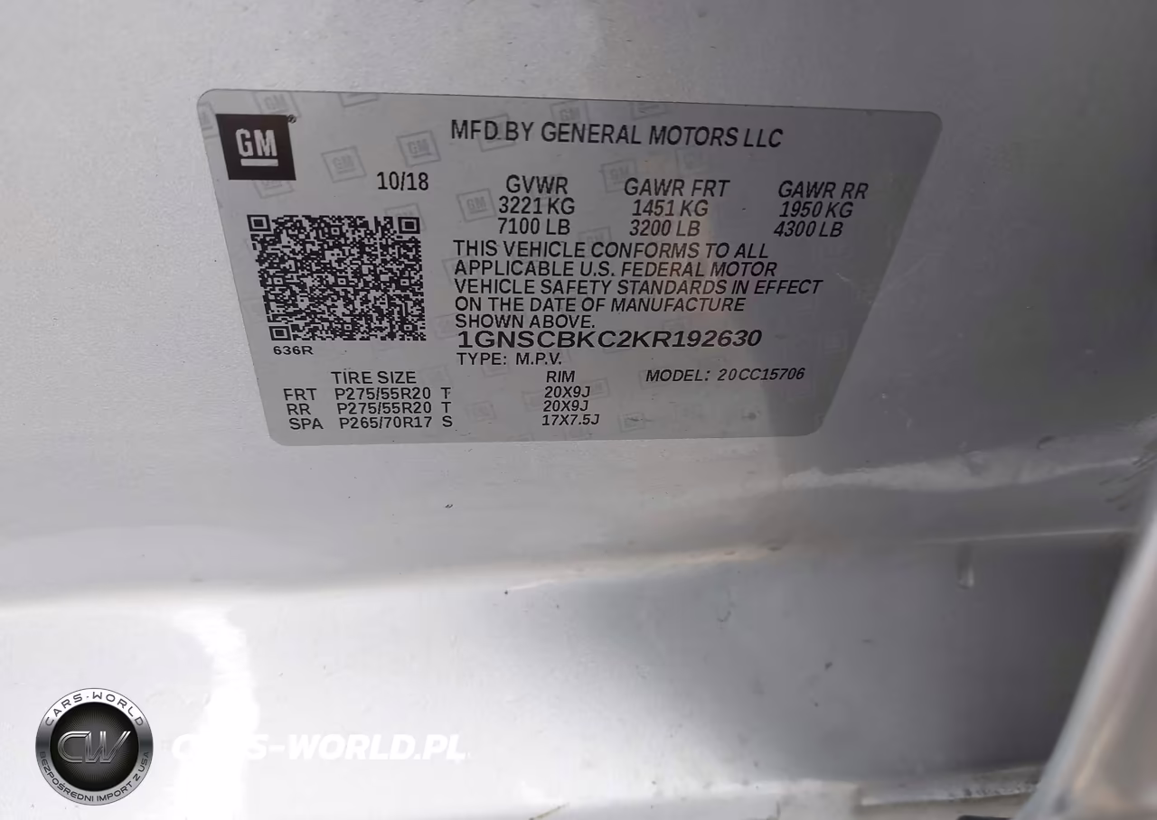 2019 Chevrolet Tahoe Lt VIN:1GNSCBKC2KR192630 - 9