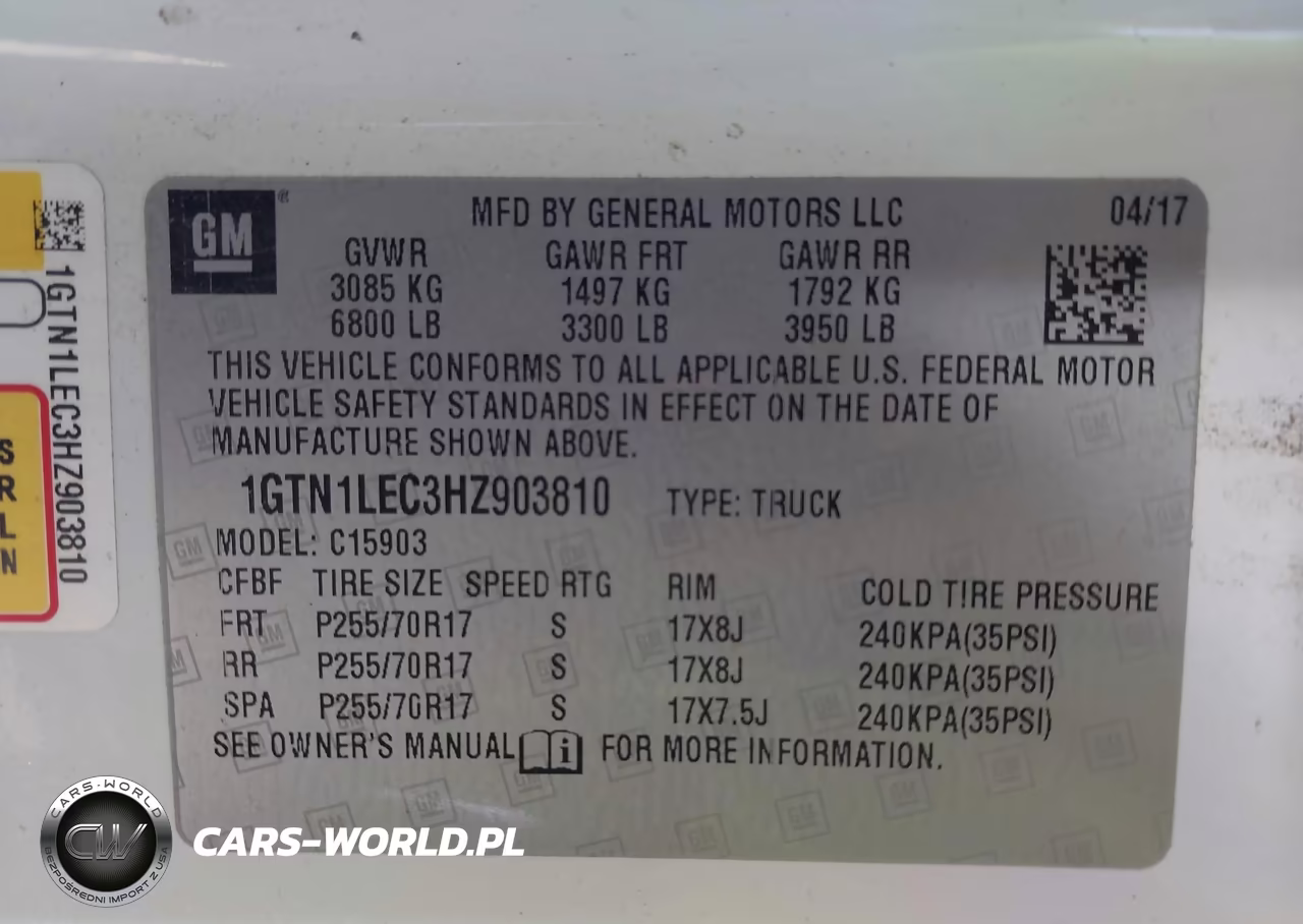 2017 GMC Sierra 1500 VIN:1GTN1LEC3HZ903810 - 9