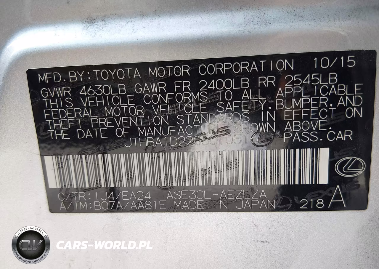 2016 Lexus Is 200T VIN:JTHBA1D22G5010516 - 9