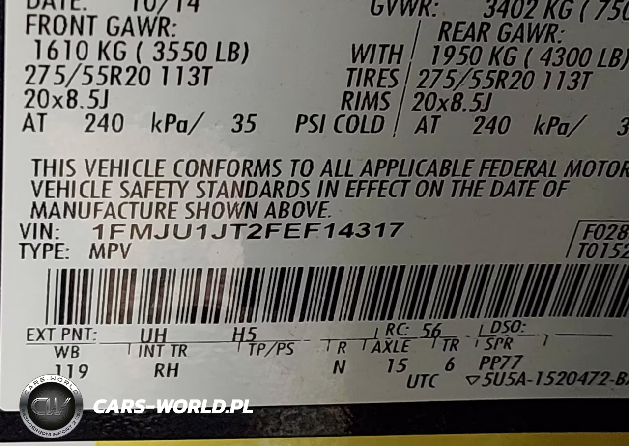 2015 Ford Expedition King Ranch VIN:1FMJU1JT2FEF14317 - 9