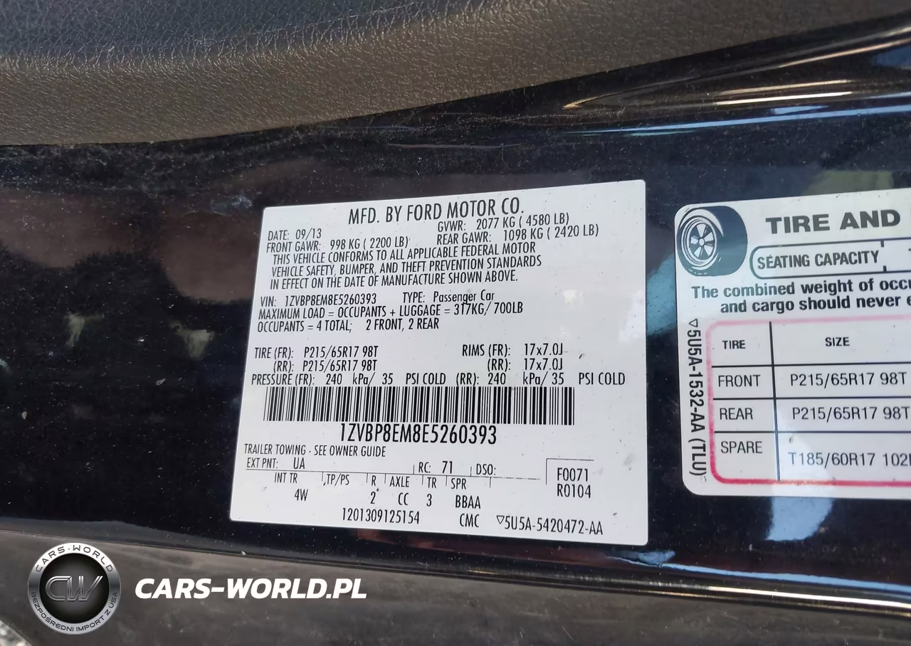 2014 Ford Mustang V6 Premium VIN:1ZVBP8EM8E5260393 - 9