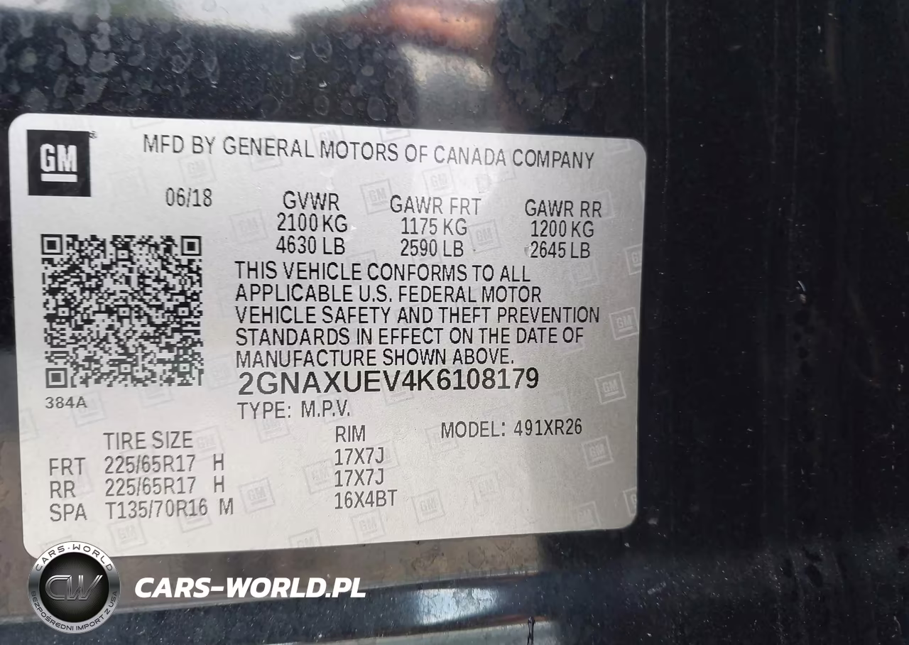 2019 Chevrolet Equinox Lt VIN:2GNAXUEV4K6108179 - 9
