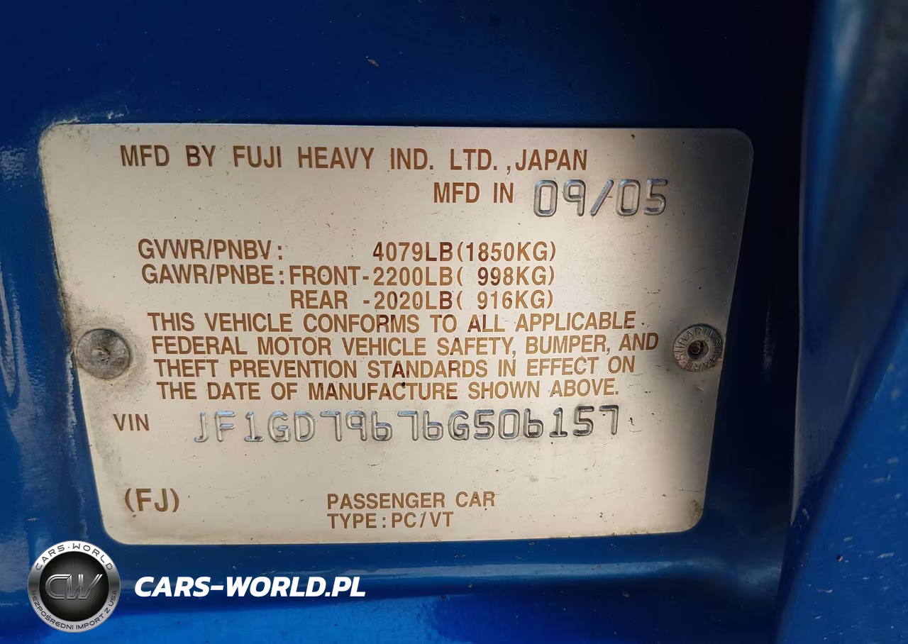 2006 Subaru Impreza Wrx-Wrx Limited-Wrx Tr VIN:JF1GD79676G506157 - 9