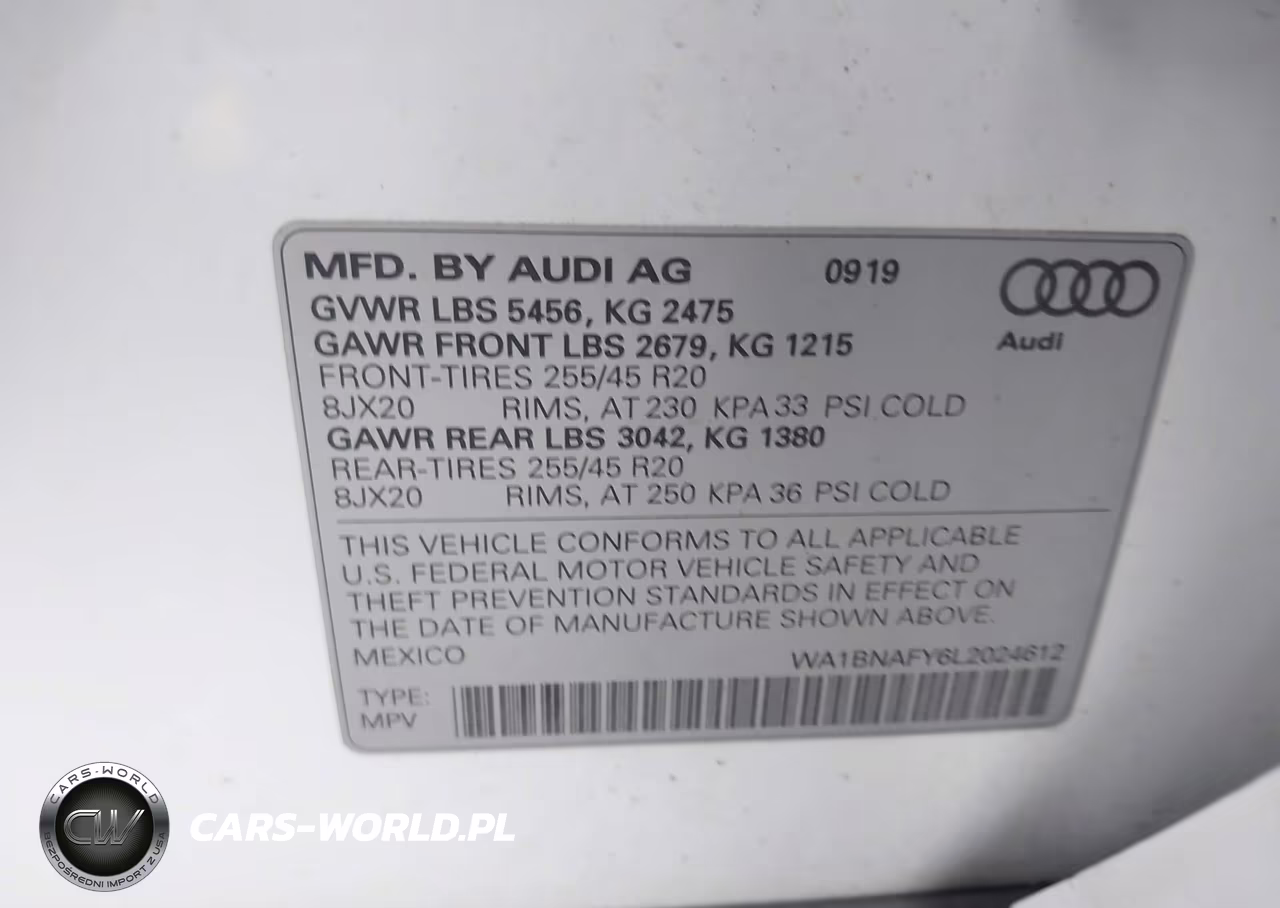 2020 Audi Q5 Premium Plus 45 Tfsi Quattro S Tronic VIN:WA1BNAFY6L2024612 - 9