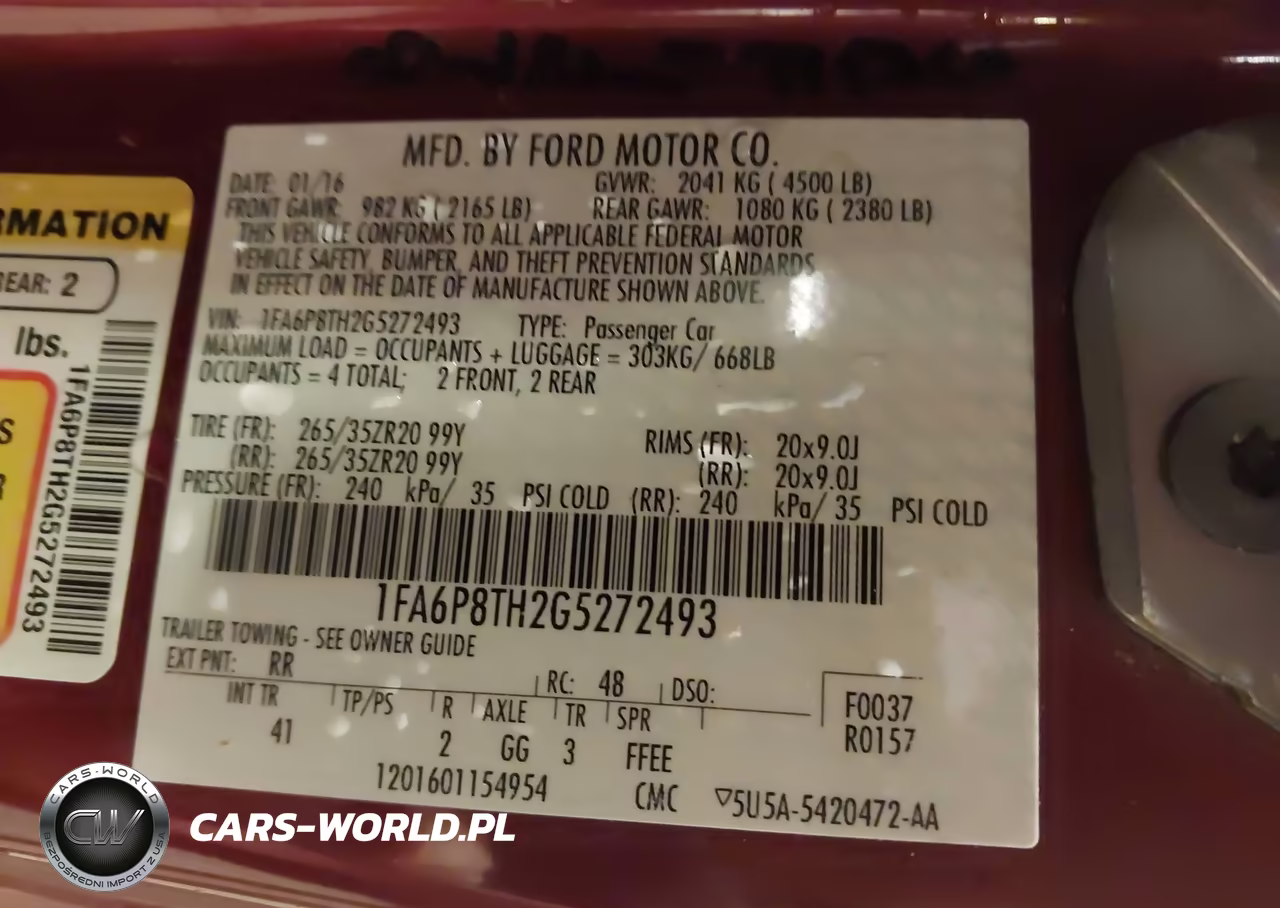 2016 Ford Mustang Ecoboost VIN:1FA6P8TH2G5272493 - 9
