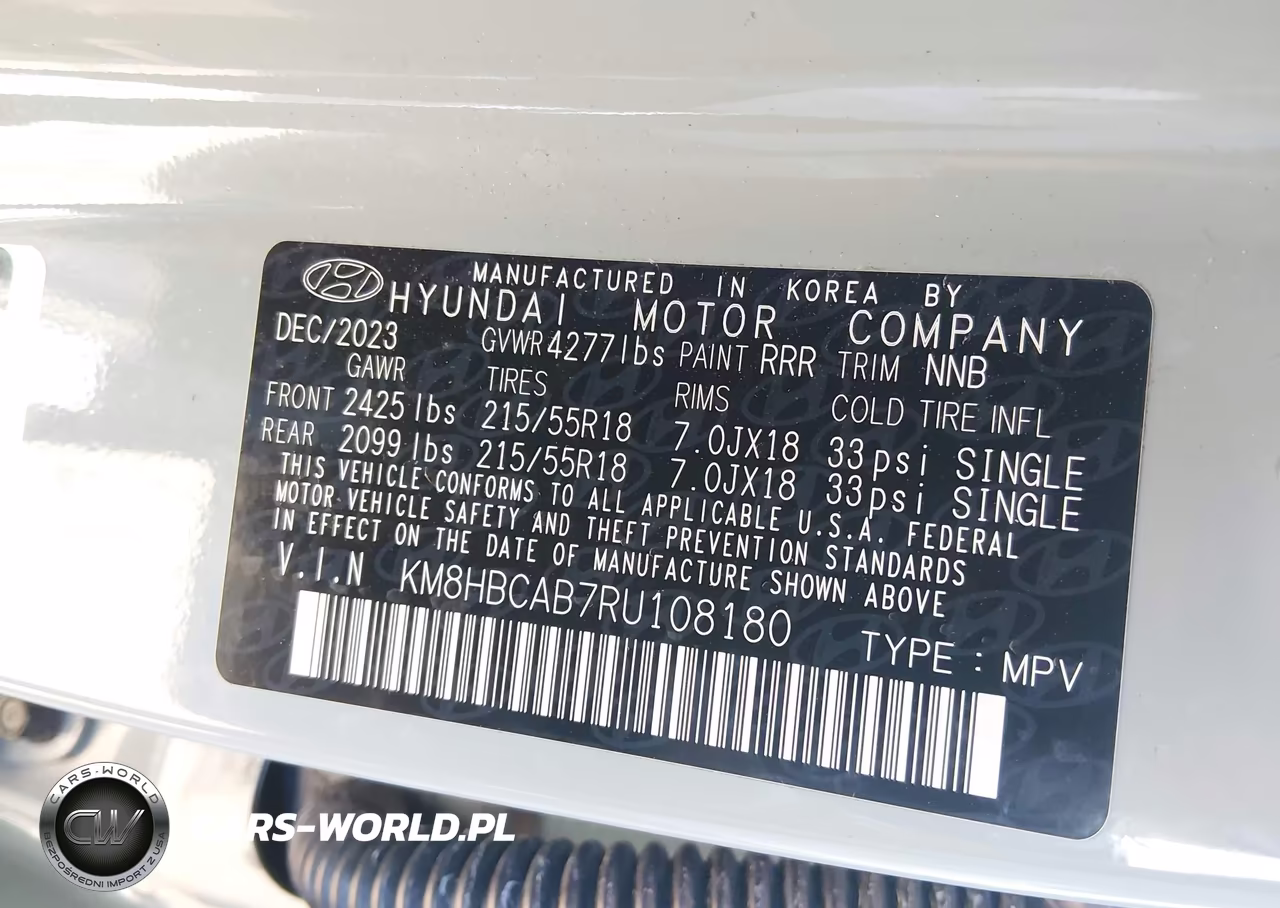 2024 Hyundai Kona Sel VIN:KM8HBCAB7RU108180 - 9