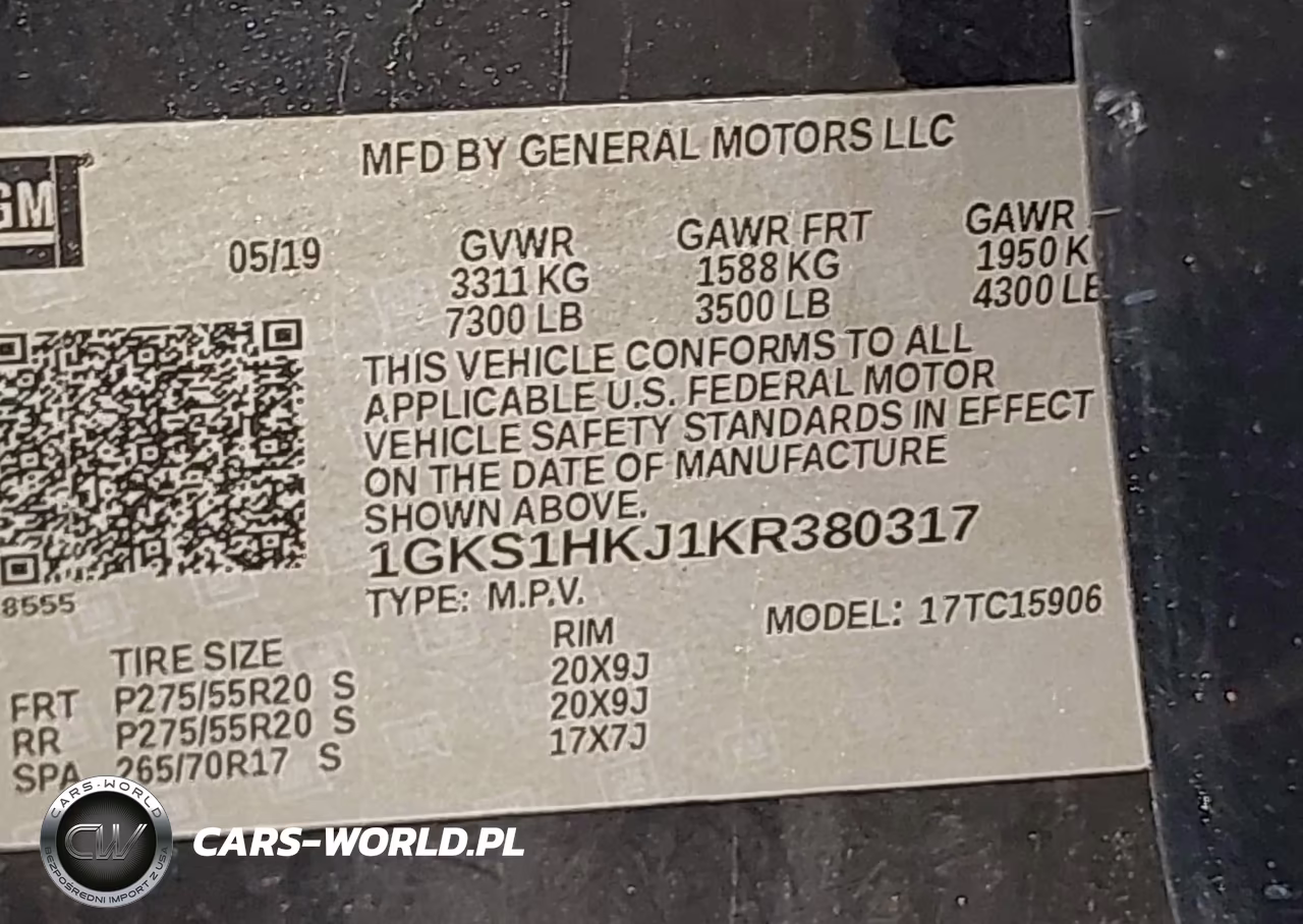2019 GMC Yukon Xl Denali VIN:1GKS1HKJ1KR380317 - 9