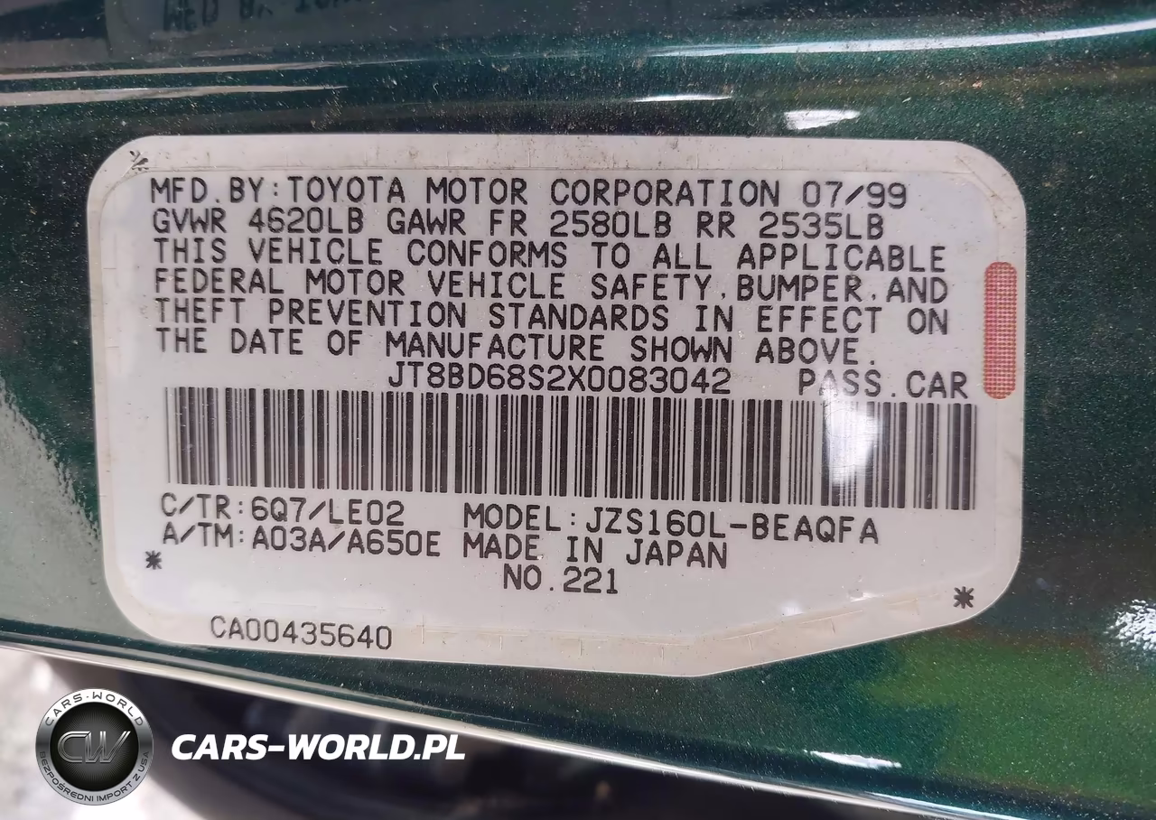 1999 Lexus Gs 300 VIN:JT8BD68S2X0083042 - 9