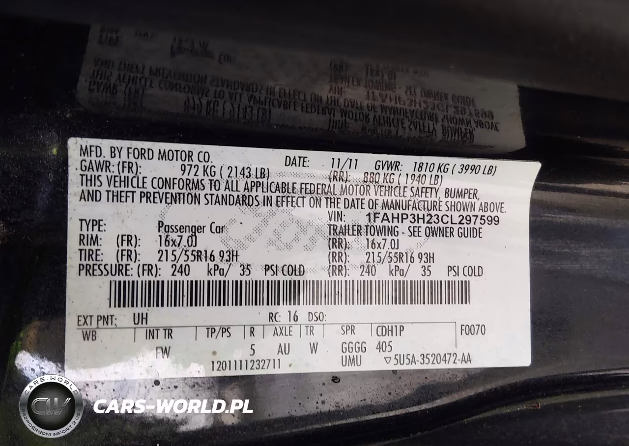 2012 Ford Focus Sel VIN:1FAHP3H23CL297599 - 9