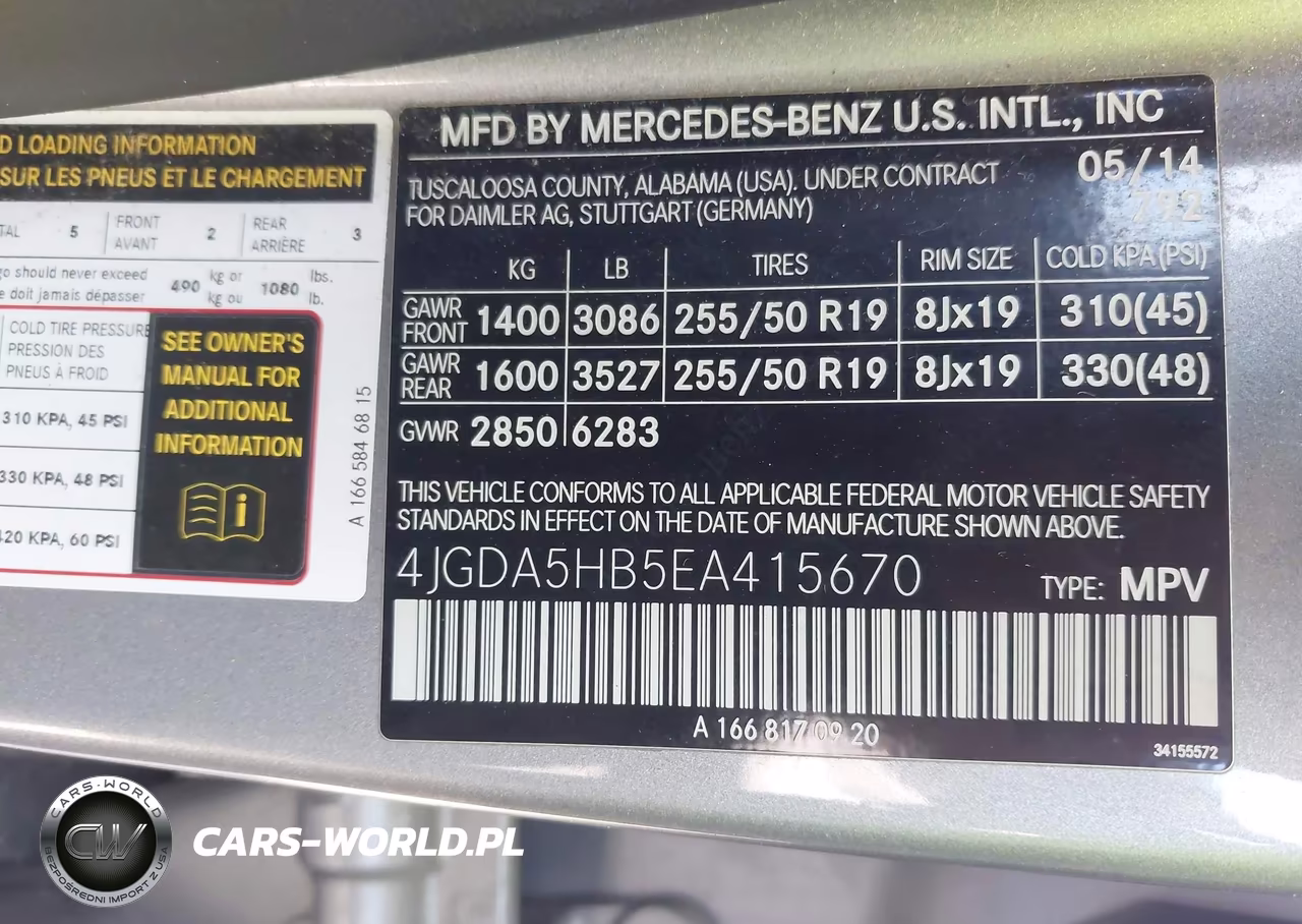 2014 Mercedes-Benz Ml 350 4Matic VIN:4JGDA5HB5EA415670 - 9