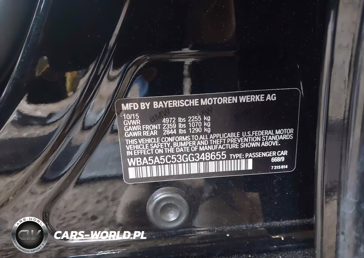 2016 BMW 528I VIN:WBA5A5C53GG348655 - 9
