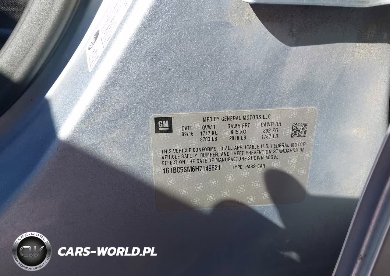 2017 Chevrolet Cruze Ls Auto VIN:1G1BC5SM6H7149621 - 9