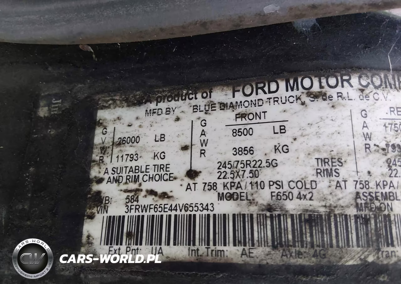 2004 Ford F-650 Xl-Xlt VIN:3FRWF65E44V655343 - 8