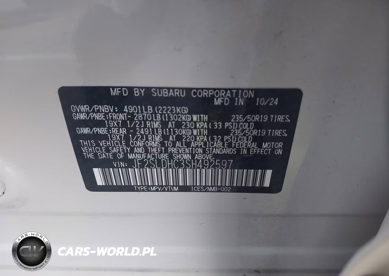 2025 Subaru Forester Sport VIN:JF2SLDHC3SH492597 - 9
